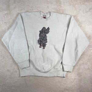 Vintage Double Graphic Irish Setter Sweatshirt Size Large Fruit of The Loom